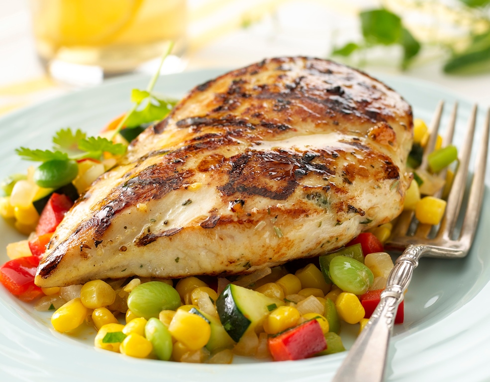 Grilled Chicken Cutlets with Summer Succotash |Recipe of the Week